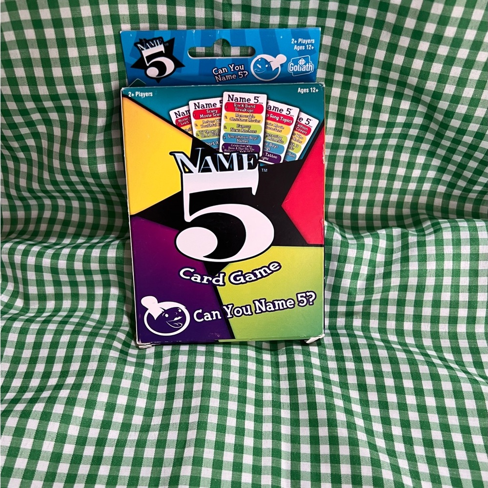 NEW Name 5 Card Game